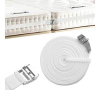 Conector de cama individual de 33 pies de largo, correa de conector de cama individual de 2 pulgadas más ancha, empalmadora de colchón, hebilla de metal ajustable resistente, extra ancha, resistente y