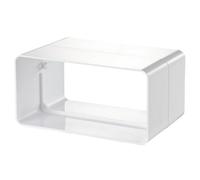 Conector de canal plano, 60 x 204 mm, PVC, conducto de aire plano, conector de tubo rectangular para la conexión de tuberías, sistema de ventilación, calefacción, refrigeración, clima, plástico, color