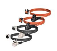 Conector de chasis de montaje en Panel XLR de 3 pines tipo D a conector de clavija de ángulo recto convertidor de Cable de Audio Compatible con micrófono 1 pieza(C1029F-D1013M-S,10M)