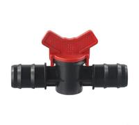 Conector de cierre tipo válvula de bola PP para instalaciones de tuberías de PE PN4 4 Bar Clasificación de presión se adapta a tamaños de manguera de goteo 16 20 25 mm para control de agua (25 mm x 25