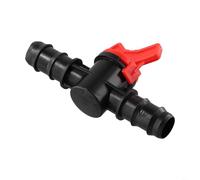 Conector de cierre tipo válvula de bola PP para instalaciones de tuberías de PE PN4 4 Bar Clasificación de presión se adapta a tamaños de manguera de goteo 16 20 25 mm para control de agua (20 mm x 20