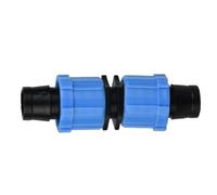 Conector de cinta de goteo de 5/8 pulgadas, divisor en T, acoplamiento de codo, riego por goteo de jardín, manguera de bloqueo extraíble de rosca de 16mm, 2 uds.(B-Coupling-2pcs)
