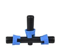 Conector de cinta de goteo de 5/8 pulgadas, divisor en T, acoplamiento de codo, riego por goteo de jardín, manguera de bloqueo extraíble de rosca de 16mm, 2 uds.(M-Tee-2pcs)