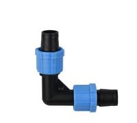 Conector de cinta de goteo de 5/8 pulgadas, divisor en T, acoplamiento de codo, riego por goteo de jardín, manguera de bloqueo extraíble de rosca de 16mm, 2 uds.(C-Elbow-2pcs)