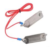 Conector de cinta eléctrica de acero inoxidable para valla de granja, cabra, oveja, aves de corral, enlace de puente de alambre ajustable, equipo de pasto resistente (2 clips)