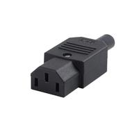 Conector De Clavija De Cable Recto IEC C13 C14 10A 250V, Conector De Alimentación Recargable Hembra Y Macho Negro, Toma De CA De 3 Pines(Female)