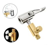 Conector de clip de válvula de latón para bomba de inflado de neumáticos, ideal para camiones y campistas