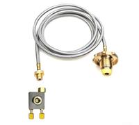 Conector de cobre amarillo de la estufa de gas que acampa para rellenar los tanques de gas planos y largos del casete con la cabeza de la conversión y la válvula de la inflación (D)