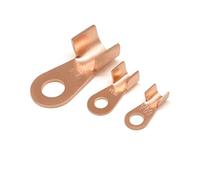 Conector de cobre ot Terminales de Cable de la serie OT, 3A, 5A, 10A, 20A, 30A, 40A, 50A, 60A, 80A, terminales de nariz desnuda de cobre rojo(OT-50A,20 pieces)