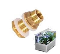 Conector de cobre para tanque de agua,Conector para tanque de agua - de unión del de de tuerca de cobre | Adaptador de de peces, de de de latón para ba