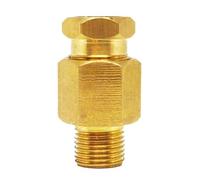 Conector de codo, conector conexión agua, 5 piezas 1/8" 1/4" BSP M4 M5 M6 M8 M10 métrico macho 4 6 8 mm Codo compresión Tubo aceite Montaje tubería latón Sistema lubricación(Straight,1l8 BSP To 8mm)