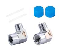 Conector de codo de 90 grados, construcción de acero, codos roscados macho hembra, accesorio de tubería para sensores, extensiones, junta de tubería, ajuste de manómetro de acero inoxidable