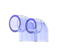 Conector de codo de 90 grados for tubería de PVC de 20-110 mm, transparente, for acuario, pecera, jardín, riego, 1-10 unidades(25mm,10 pcs)