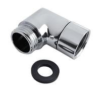 Conector de codo de extensión de brazo de ducha de mano, adaptador de cabezal de 90 grados, para el hogar, hotel, baño, puede cambiar de ángulo, cabezal de ducha montado en la pared, seguro y conector