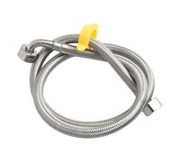 Conector de codo de manguera de acero inoxidable flexible, línea de suministro de agua de fontanería, accesorio de tubería de 90 grados para baño doméstico, cocina, sistema de calefacción, antiráfagas
