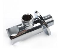 Conector de codo de manguera de ducha montado en la pared con soporte giratorio, aleación cromada, para ducha de mano IPS estándar de 1/2 pulgada o pulverizador de bidé