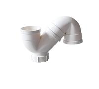 Conector de codo de PVC tipo S de 50, 75 y 110 mm de diámetro interior para tubería de drenaje de cocina y baño, junta antiolor para tubo de agua, 1 unidad(ID50mm With Inspection Port)