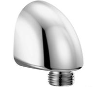 Conector de codo montado en la pared para ducha de mano de aleación de zinc, níquel cepillado, conector de manguera de ducha para baño (A)