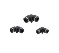 Conector de codo neumático de plástico PVC de 6 mm, 8 mm y 10 mm de diámetro exterior, acoplamientos rápidos de bloqueo deslizante de baja presión, accesorios for tuberías de riego(10mm)