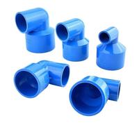 Conector de Codo Reductor de PVC Azul de 20 a 63 mm for tubería de riego de jardín, Junta Reductora for acuarios.(50x40mm)