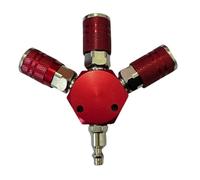 Conector de colector de compresor de aire de 3 vías, conectores rápidos multiusos de tipo industrial, tapones de aire de repuesto, herramienta de trabajo industrial
