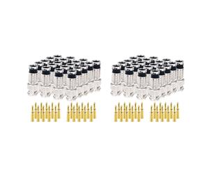 Conector de compresión BNC de 40 piezas, acoplador de 75 ohmios con pin de cobre para RG