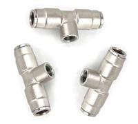 Conector de compresión de cobre para recubrimiento para el sistema de nebulización 3/8 '' (9.52 mm) conector, 9.52 mm de doble spray de pulverización recta 1/8 inner wire + 2 interfaces 10 piezas