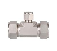 Conector de compresión de doble férula, T reductor de acero inoxidable 316, 1/8, 1/4, 3/8, 1/2, reemplazo de tubería de agua y Gas, Swagelok, 1 Uds.(TTT-FL12-FL12-FL8)