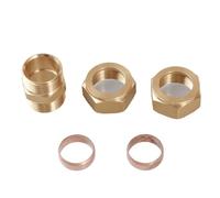 Conector de compresión de tubo (1 pieza), accesorio de conexión de tubería de latón, acoplador de conexión de tubo de cobre for aire acondicionado.(18mm)