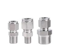 Conector de compresión de tubo de acero inoxidable 316L, 1/20.3 cm, 1/20.3 cm, 1/20.3 cm, 1/20.3 cm, 1/20.3 cm, 1/5.1 cm, 3/4, 5, 6, 8-25 mm, 1 unidad (3L8 NPT, 5L). 8 PULGADAS_NPT Rosca)