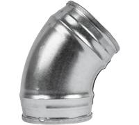 Conector de conducto - Codo - Tubo de ventilación para secadora - Tubo de metal para HVAC (4 pulgadas, 45 grados)