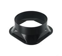 Conector de conducto de ventilador extractor de plástico ABS con brida cuadrada para manguera de 100-300 mm de diámetro, ofrece una conexión de flujo de aire estable y eficiente (200#)