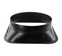 Conector de conducto de ventilador extractor en plástico ABS con brida cuadrada para manguera de 100-300 mm de diámetro, ofreciendo una conexión de flujo de aire estable y eficiente (100#)