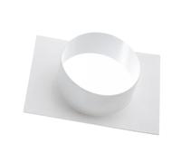 Conector de conducto recto con brida de 150 mm, conducto redondo de PVC, tubo de ventilación, placa de pared