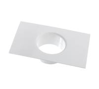 Conector de conducto recto de 125 mm con brida, conducto redondo de PVC, tubo de ventilación, placa de pared