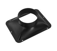 Conector de conducto redondo, adaptador de ventilador de conducto ABS resistente para ventilación de campana extractora, montaje en pared hermético, calidad del aire interior, negro 150 mm (100 mm)