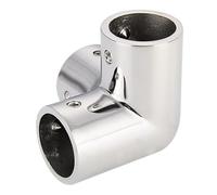 Conector de conexión de pasamanos - Tee de acero inoxidable de 3 vías, hardware de junta de esquina de barandilla pulido espejo | Asiento de tubería de barandilla de, para valla de muelle, C