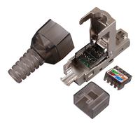 Conector de crimpado para extremo de cable Ethernet Cat8, aleación de zinc, 1 juego, 2,7 x 0,6 x 0,6 pulgadas