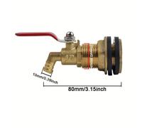 Conector de de latón con válvula de de latón bidireccional, conector de de manguera de 10 mm, adecuado para , acuarios, de agua y sistemas de riego de jardín, con anillo de goma