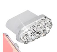 Conector de del Puerto de Carga - Cubierta del del Puerto de Carga de Diamantes de imitación a Prueba de Polvo | Cubierta Antipolvo Tipo C para teléfono móvil, Conector Protector