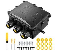 Conector de derivación IP68, caja de distribución, conector de cable impermeable, caja de sujeción Kohree para exterior, caja de conexión de 4 vías para diámetro de cable de 4 mm - 14 mm