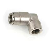 Conector de deslizamiento de latón de 3/8 ", interfaz de alta presión bloqueo de la boquilla de neblina del conector rápido de la boquilla de neblina Junta recta con as 1/8 Inner Wire Elbow 10 piezas