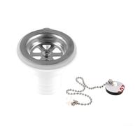 Conector de drenaje de fregadero RV de acero inoxidable y ABS para una transición sin costuras de fregadero de caravana a manguera de alcantarillado (cabeza recta)