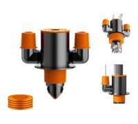 Conector de drenaje de tres vías de acero inoxidable para lavadora sellado adaptador en forma de Y con anillos de silicona que evita el reflujo y ajuste ajustable para múltiples tamaños de tubería (D)