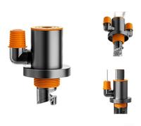 Conector de drenaje de tres vías de acero inoxidable para lavadora sellado adaptador en forma de Y con anillos de silicona que evita el reflujo y ajuste ajustable para múltiples tamaños de tubería (E)