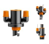 Conector de drenaje de tres vías de acero inoxidable para lavadora sellado adaptador en forma de Y con anillos de silicona que evita el reflujo y ajuste ajustable para múltiples tuberías (F)
