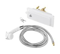Conector de ducha exterior para autocaravanas y caravanas - Juego completo con manguera de ducha y cabezal de ducha