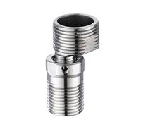 Conector de ducha que ahorra espacio, adaptador de grifo de ducha de acero inoxidable, ajuste de ángulo de rotación de 360 grados, base curvada en ángulo, ajuste del ángulo de rotación