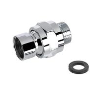 Conector de Ducha RóTula, Bola Giratoria Adaptador de Latón, Conector de Alcachofa de Ducha Ajustable, para Conectar Cabezales de Ducha y Tuberías de Agua Plateadas