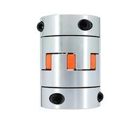 Conector de eje de Motor de acoplamiento Flexible de ciruela de aluminio de cuatro mandíbulas D55L78, diámetro interior de 14-38mm for enrutador acoplador de husillo de bolas grande (Size : 28mm to 2